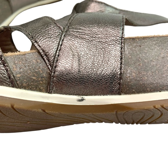 Dansko Metallic Gladiator Valentina Wedge Sandals - Picture 5 of 8